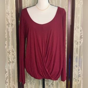 OLD NAVY LONG SLEEVE DRAPE FRONT SHIRT - SZ XL